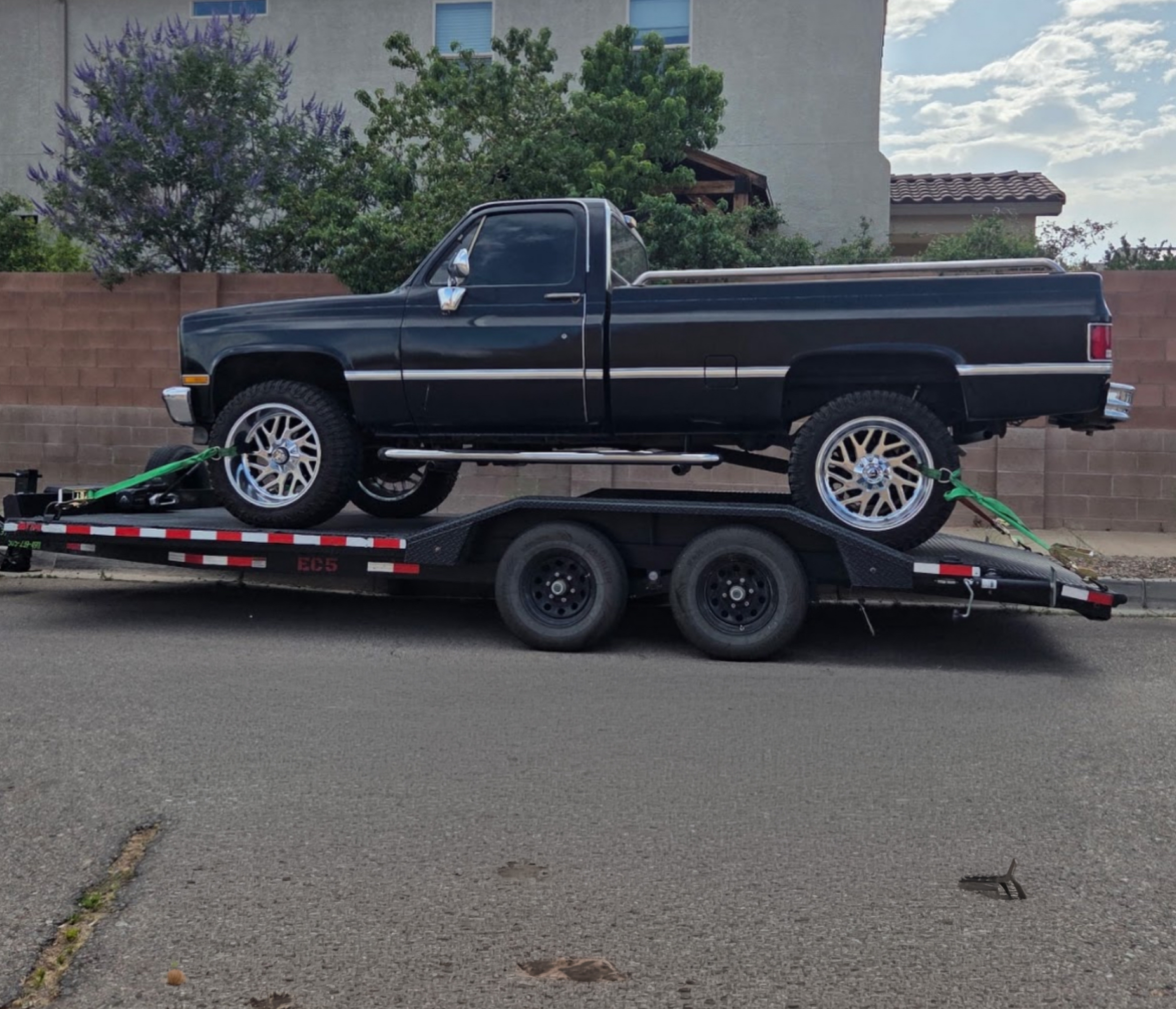 20ft Flatbed Drive Over Trailer
